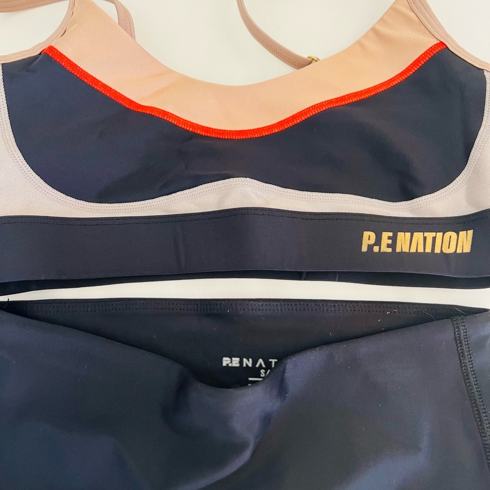 P.E Nation Women's workout set- Black and Tan
